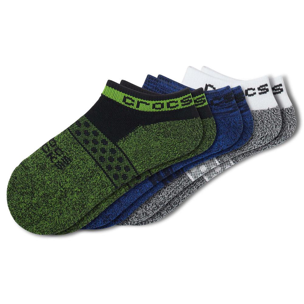 Chaussettes Crocs Low Easy Icon 3-Pack Garcon Multicolore | France 1663MQZA